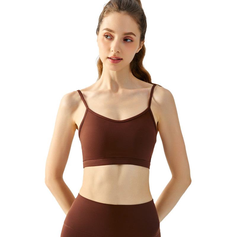Backless sports bra