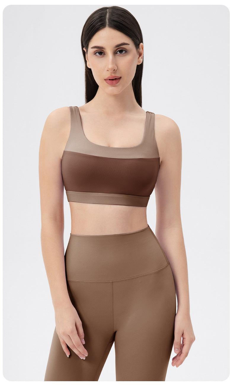 Colour block sports bra