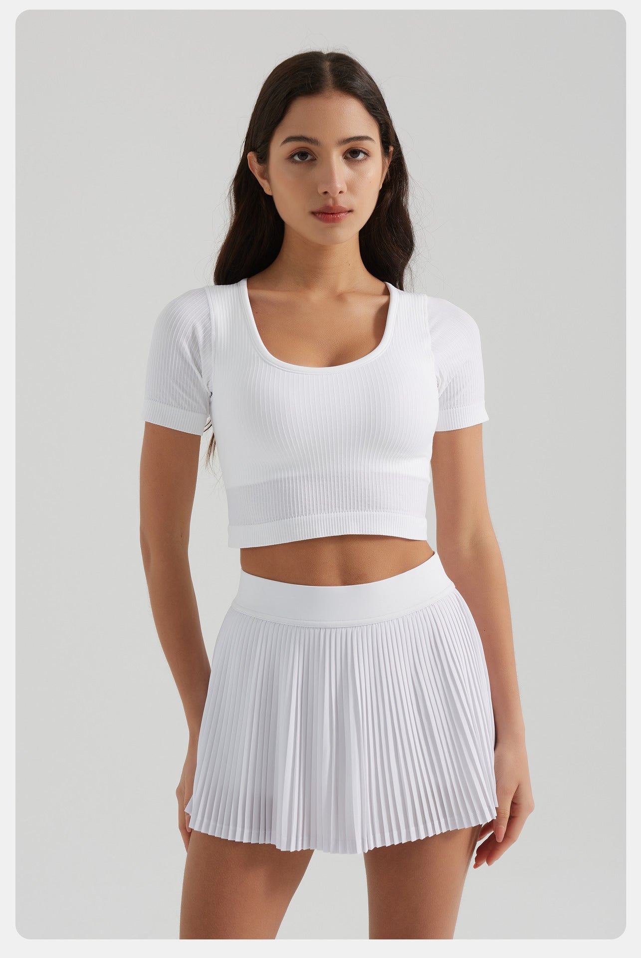 Quick dry pleated tennis skort