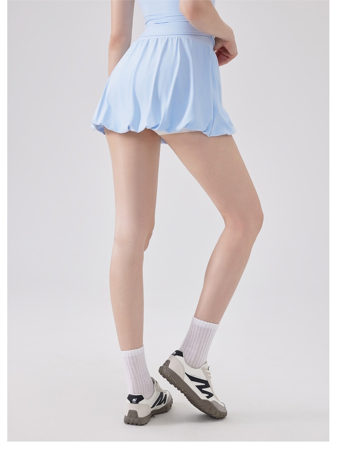 Balloon hem tennis skirt