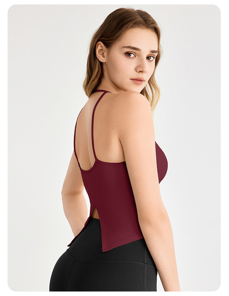 Light support back slit vest