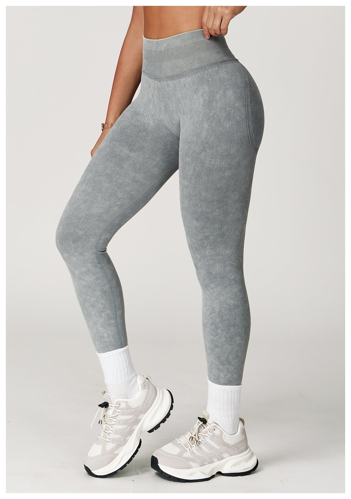 Stone washed leggings