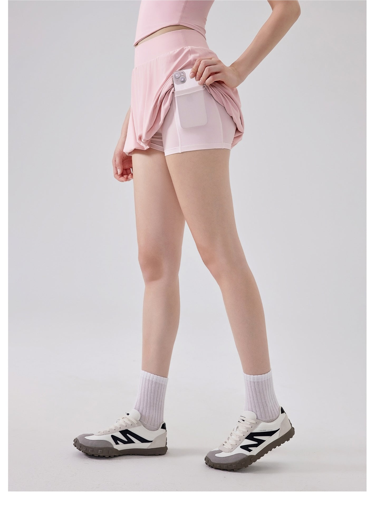 Balloon hem tennis skirt