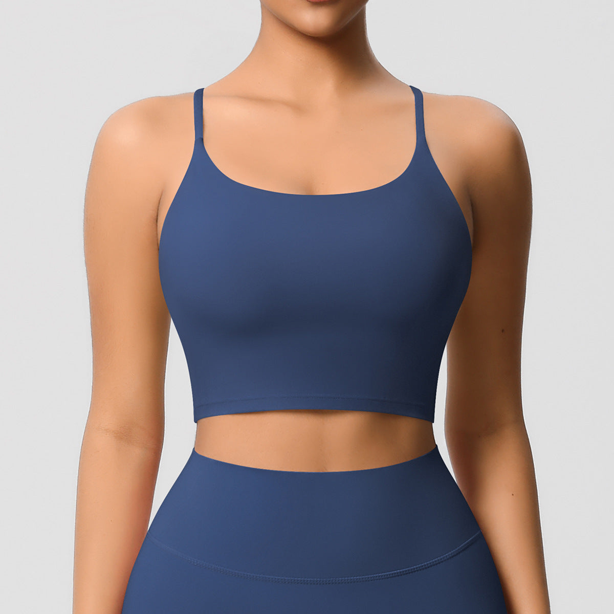 High support cropped vest