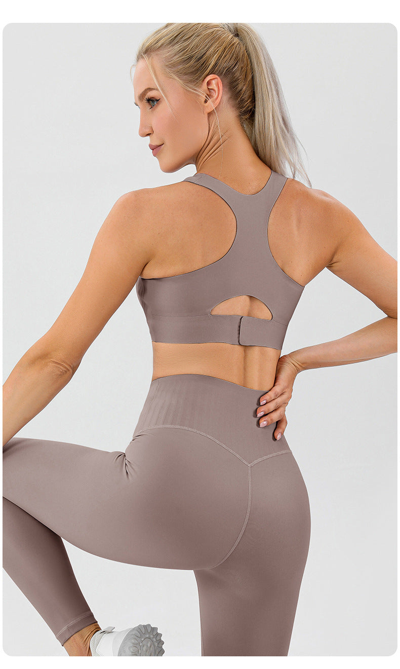 Seamless high support sports bra