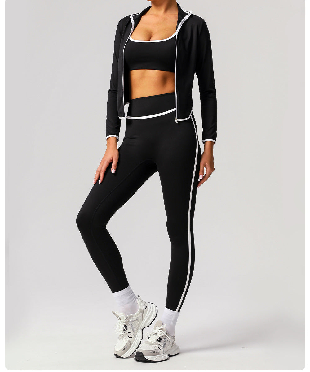 Contrast trim leggings
