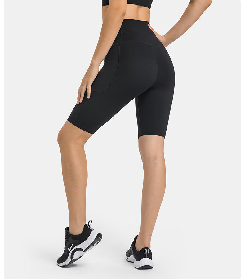 V shape waist cycling shorts