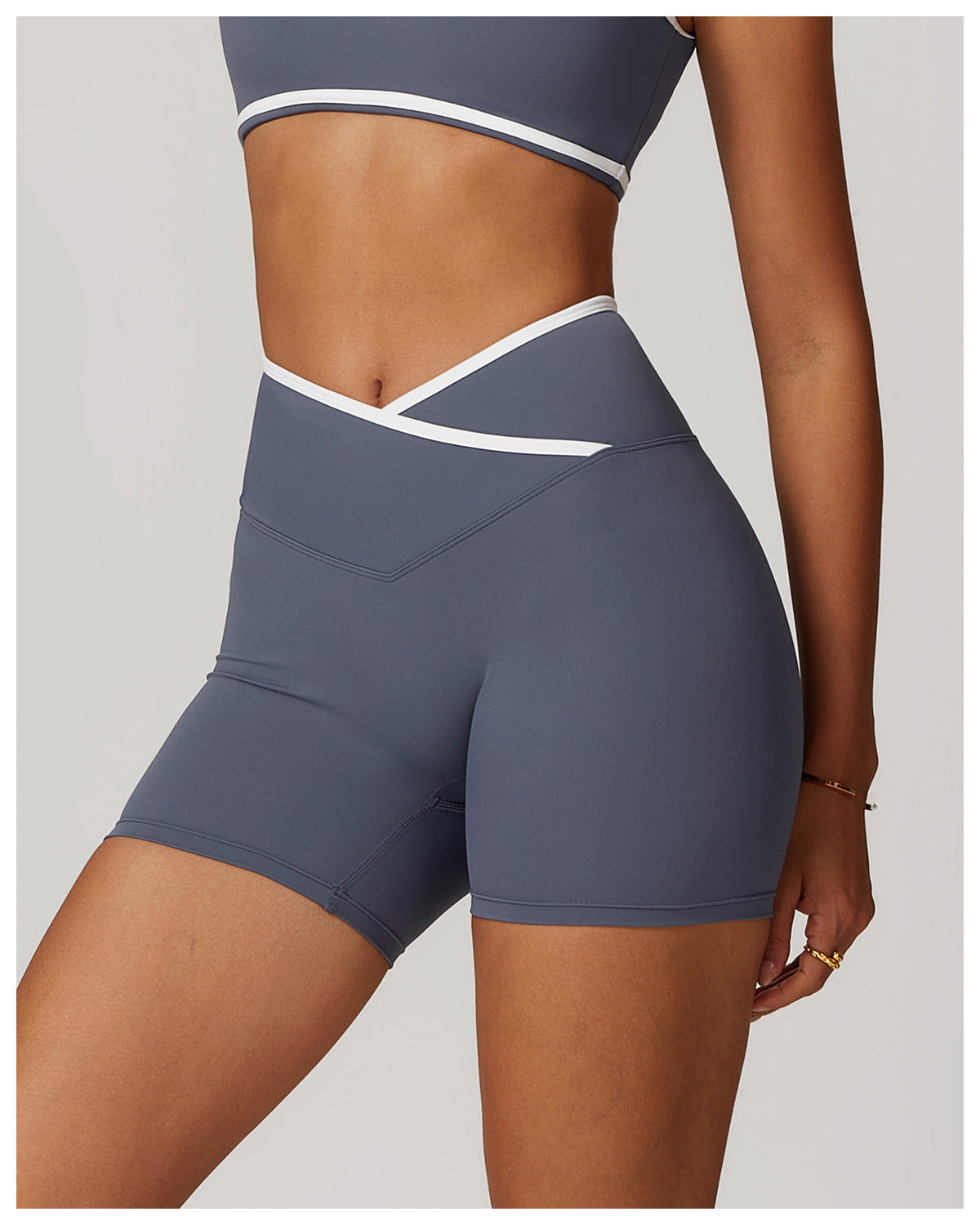 Cross waist fitness hot pants