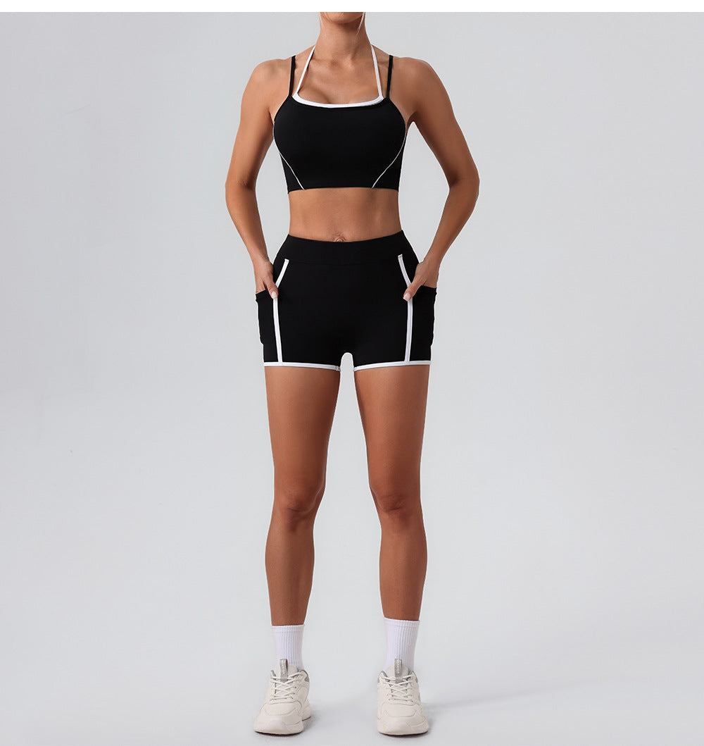Contrast trim shorts