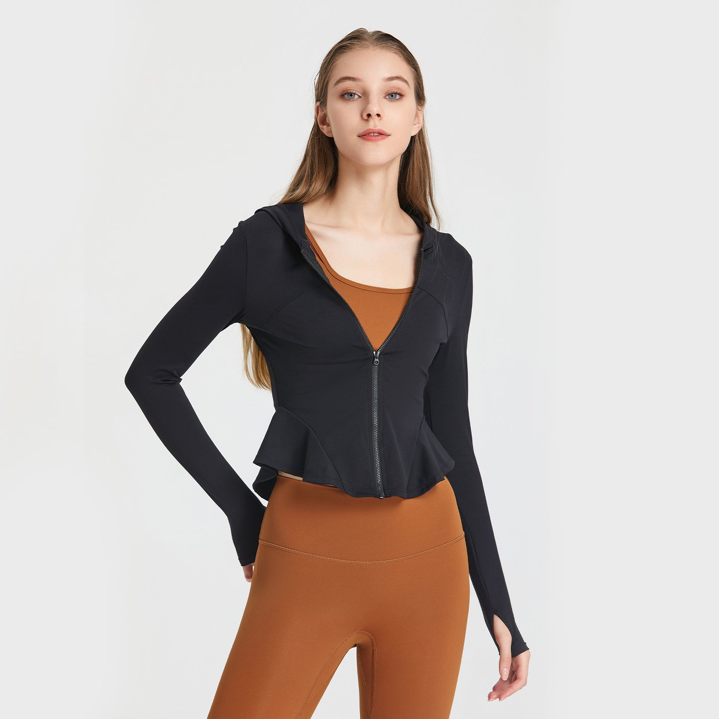 Soft zip front hoodie