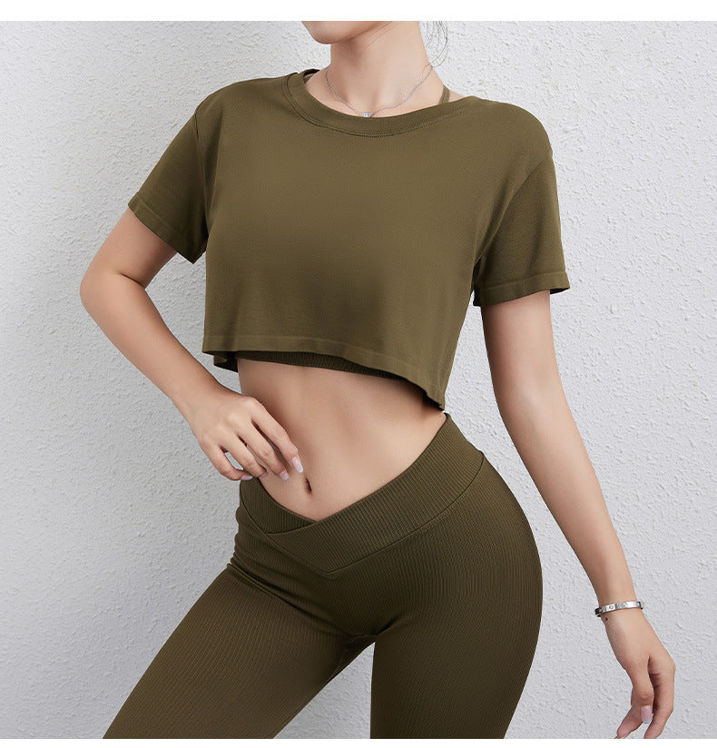Loose fitting cropped top
