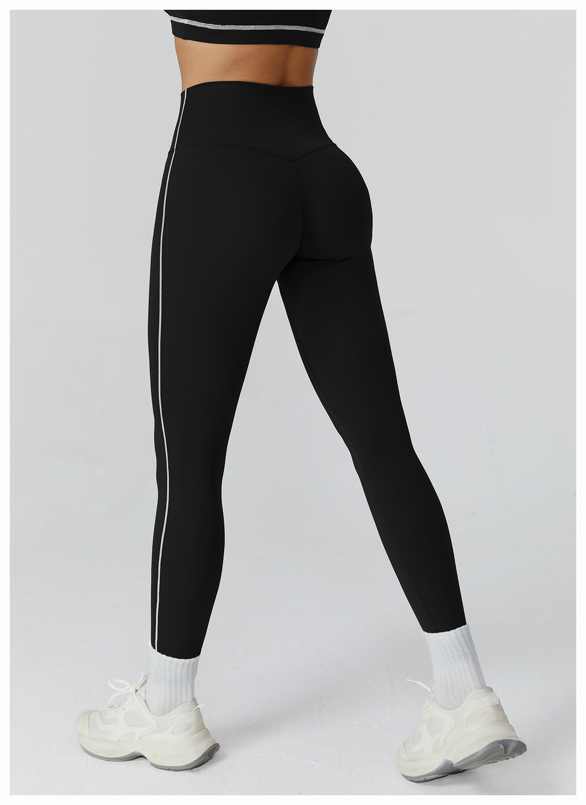 Contrast piping leggings