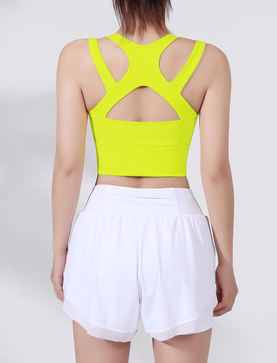 Zip front high support sports bra