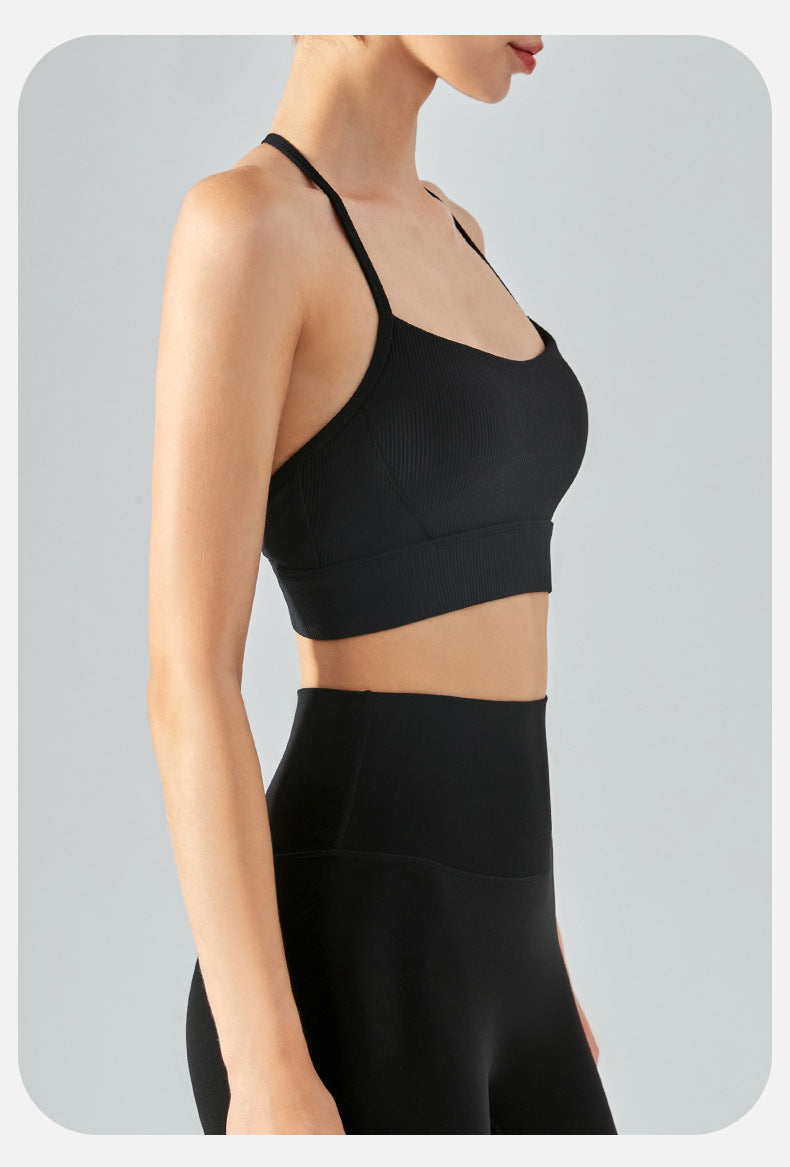 Spaghetti strap sports bra