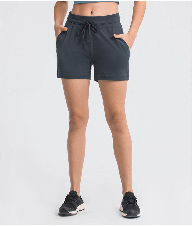 Casual workout shorts with drawstring