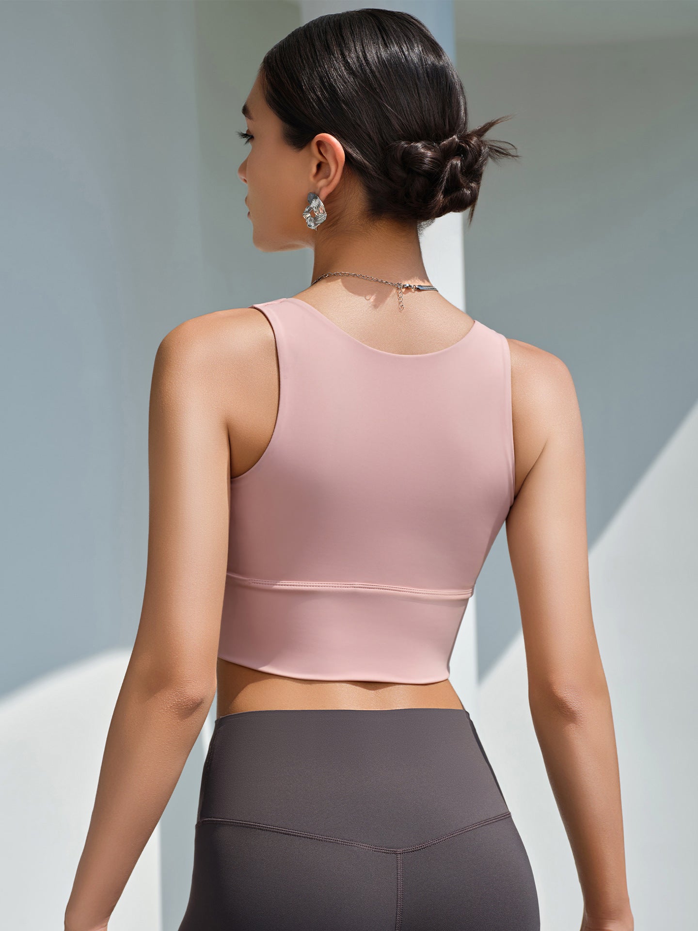 Zip front high support top