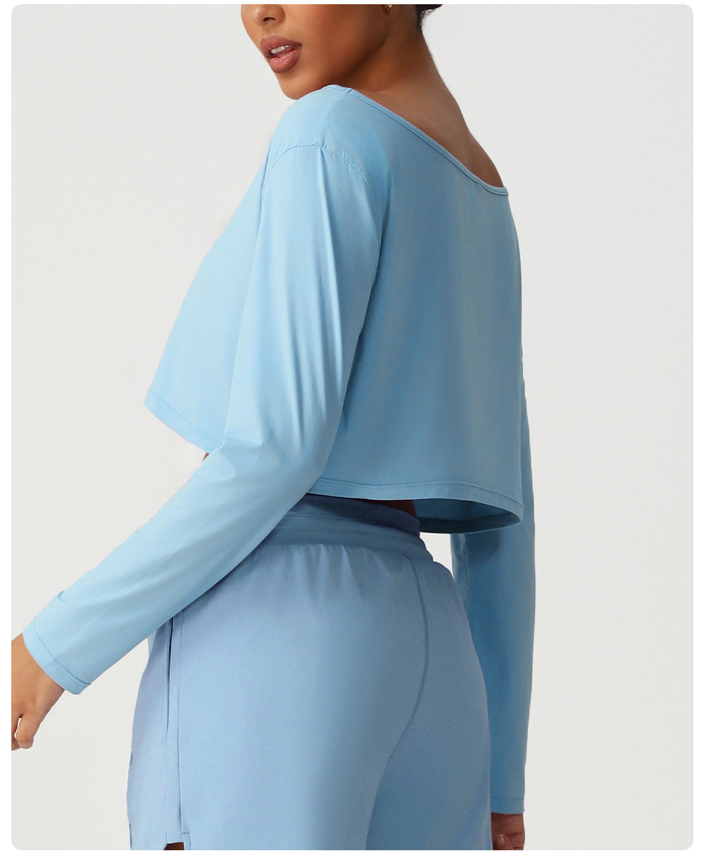 Boat neck cropped top