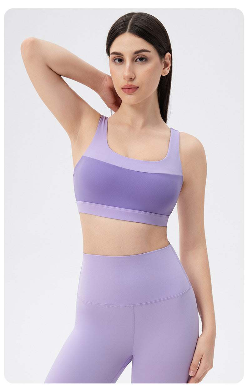 Colour block sports bra