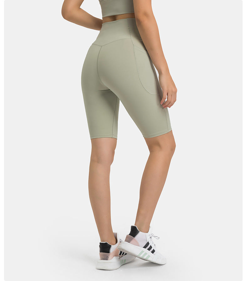 V shape waist cycling shorts