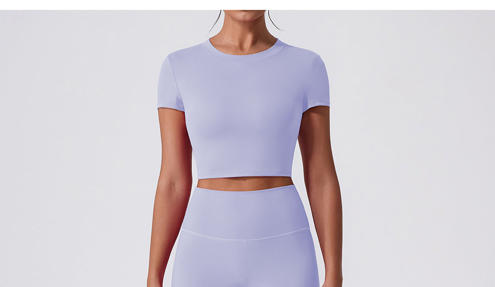 Short sleeve cropped top