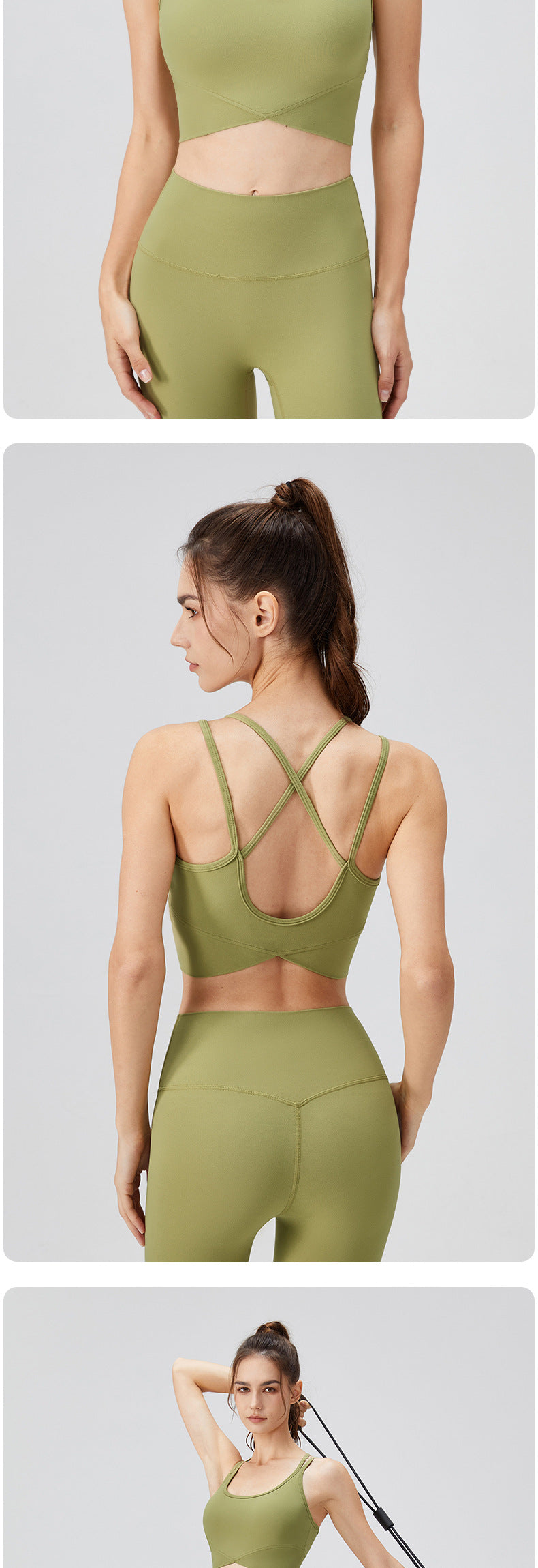 Double strap sports bra