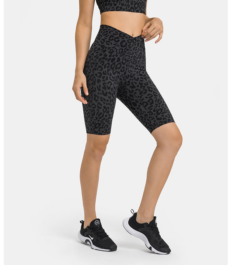 V shape waist cycling shorts