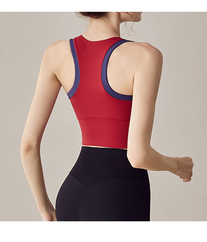 Contrast insert sports bra