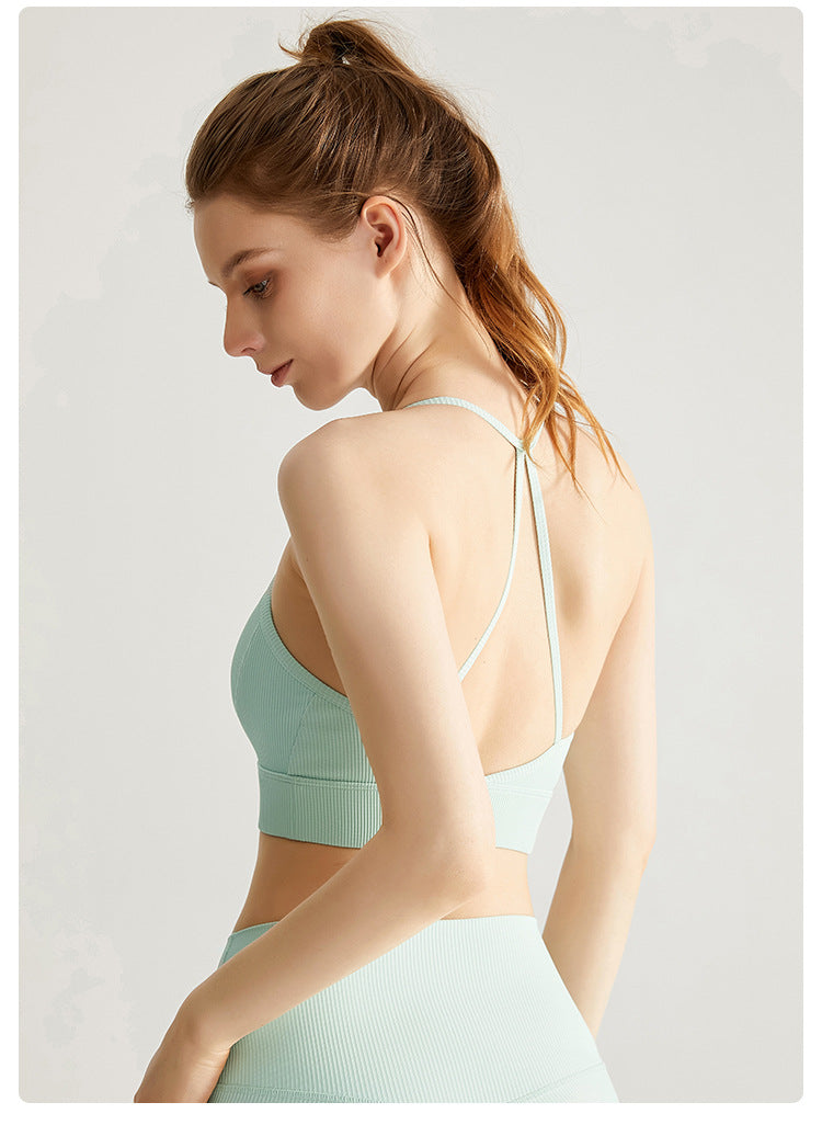 Spaghetti strap sports bra