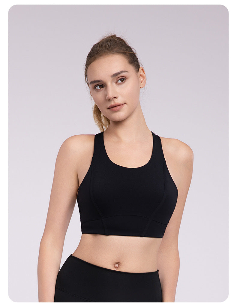 Cross back medium support bra