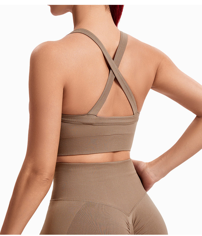 High support U neck bra