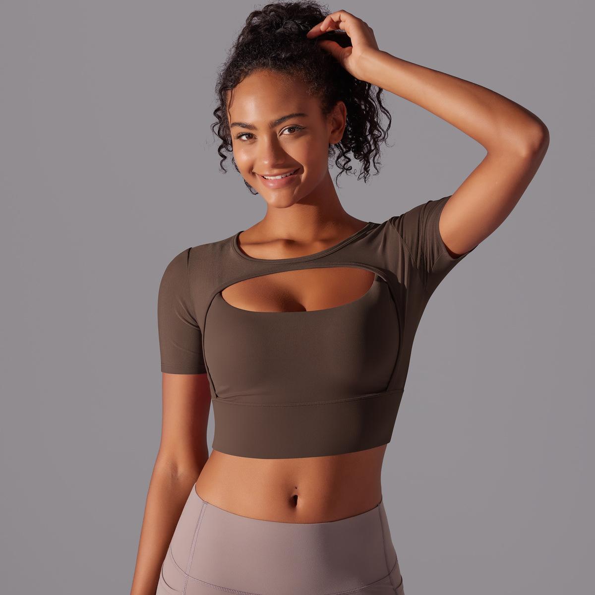 Mesh sleeve high support top