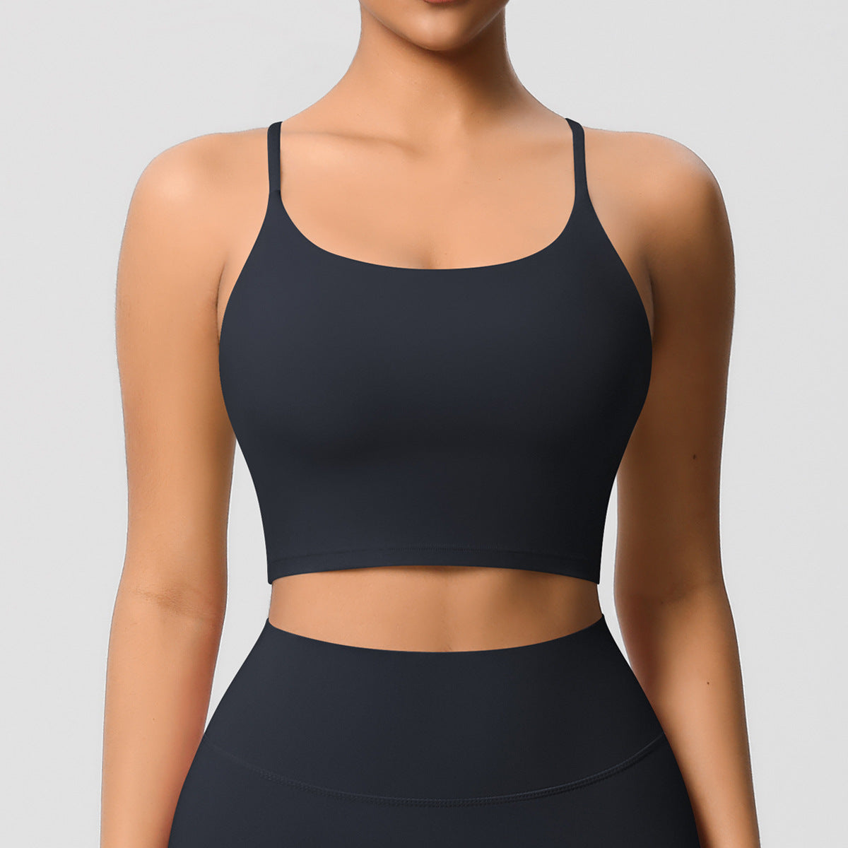 High support cropped vest