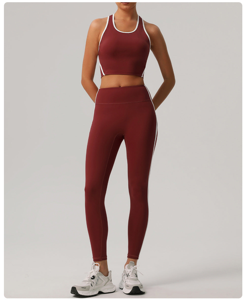 Contrast trim leggings