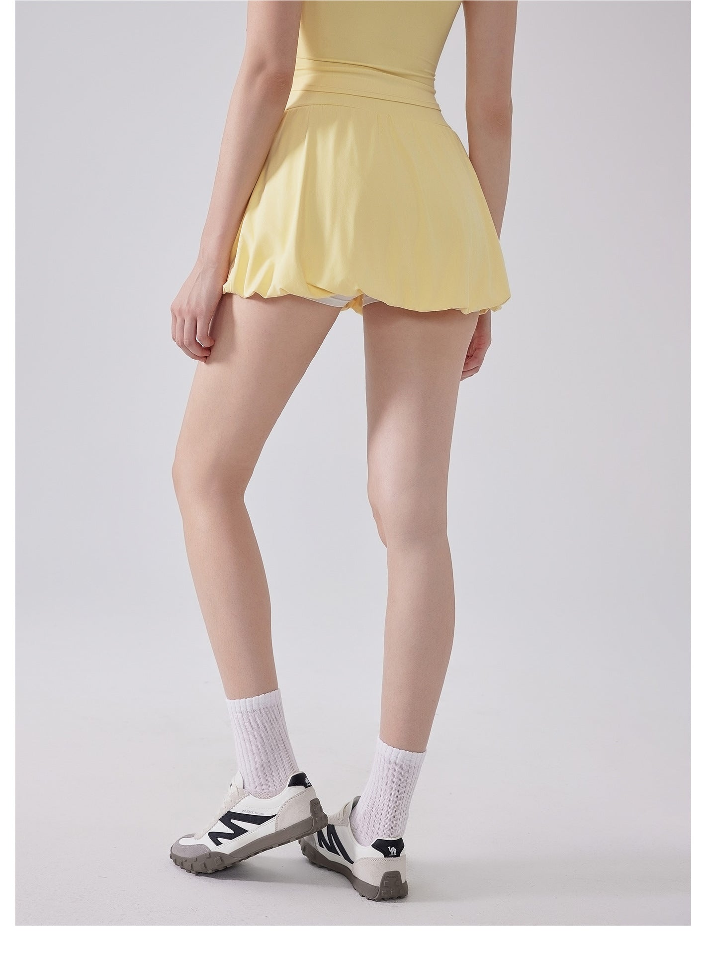 Balloon hem tennis skirt