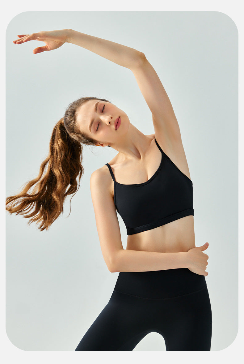 Backless sports bra