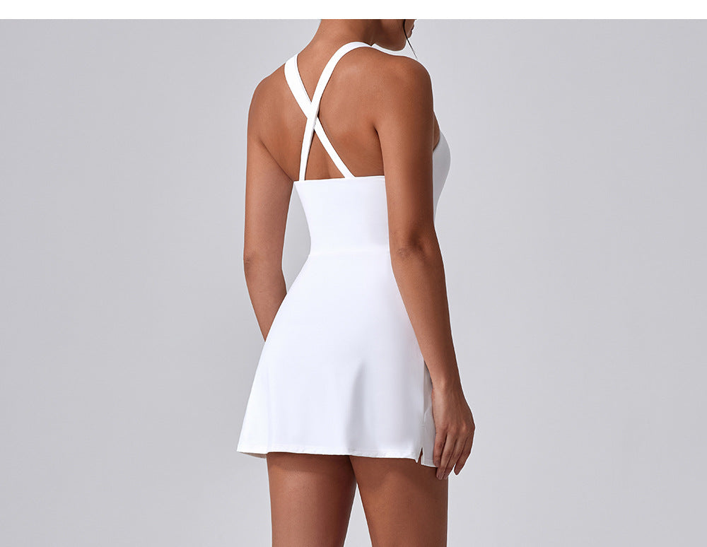 Zip front fitness dress