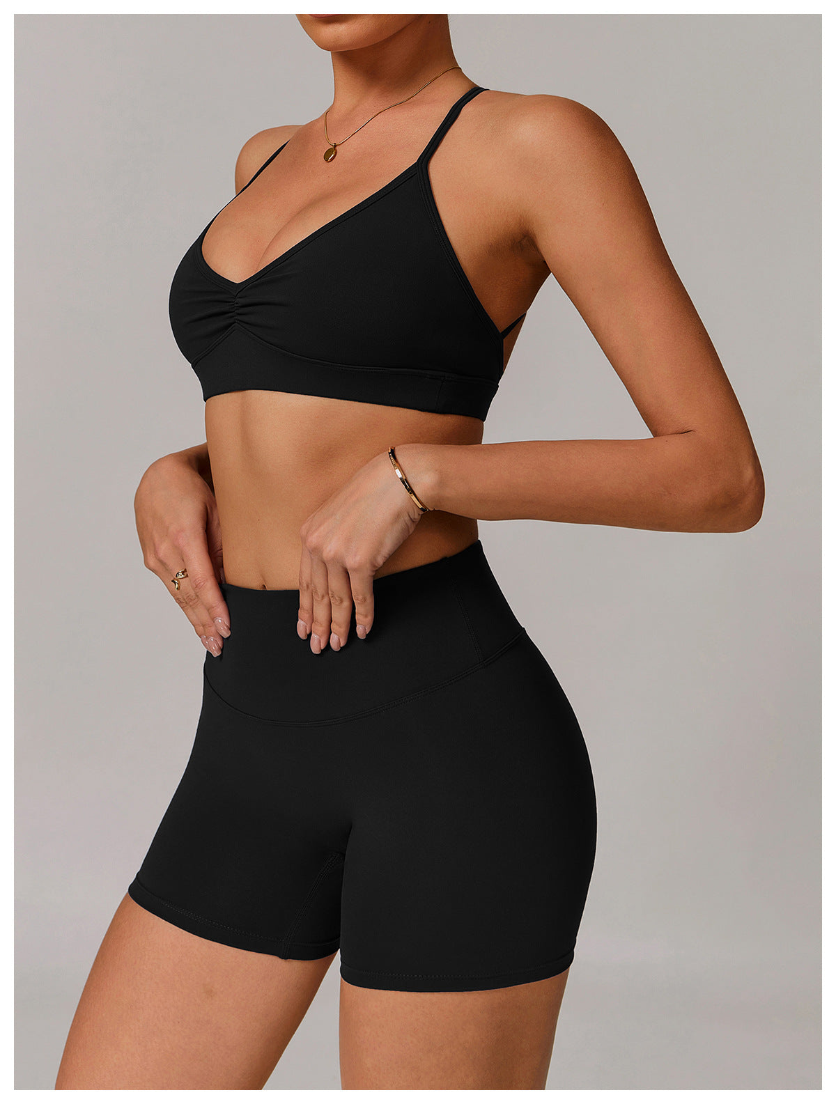 Cross back sports bra