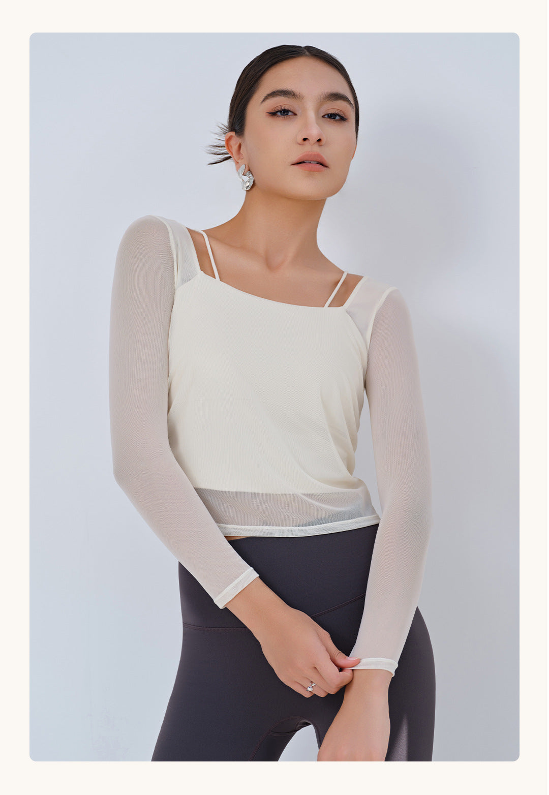 Mesh sleeve top