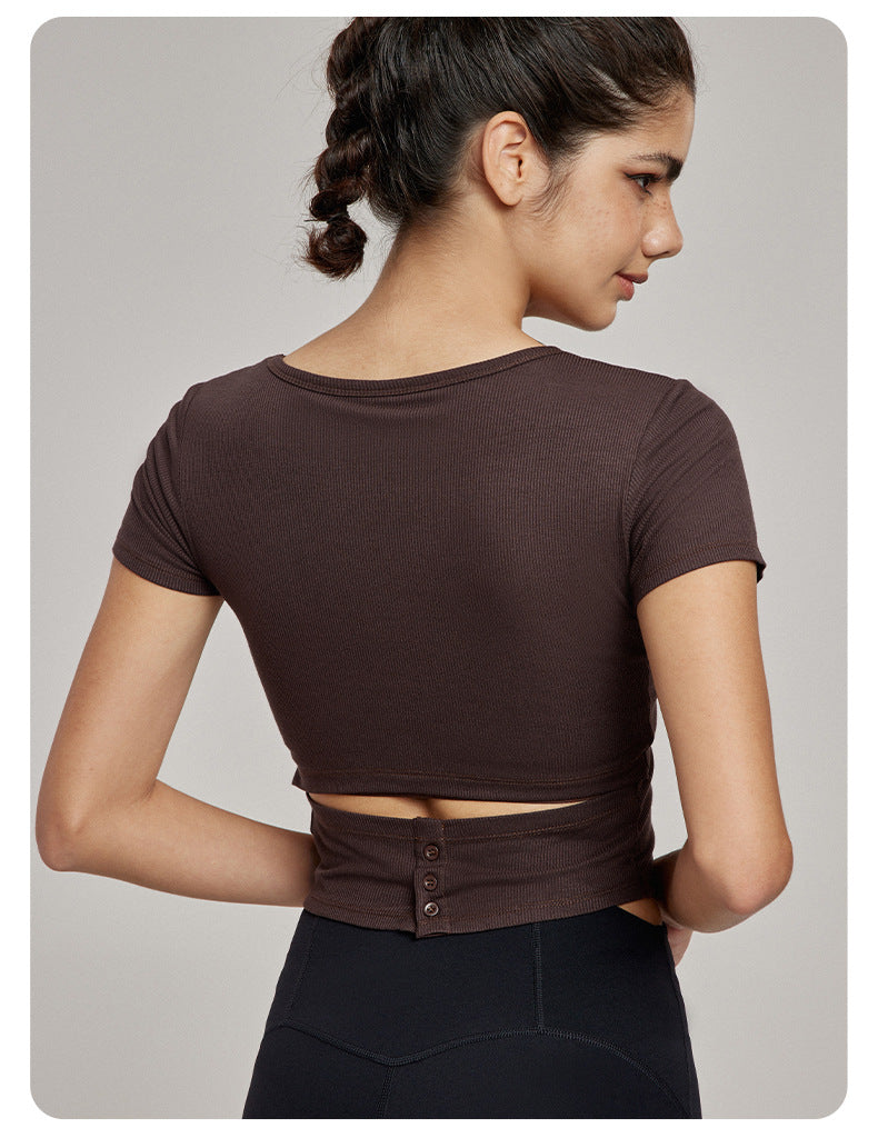 Short sleeve cropped top