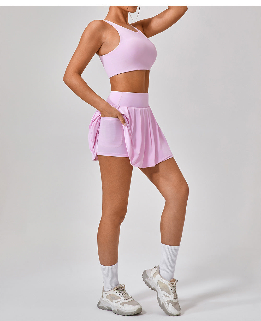 Pleated skort