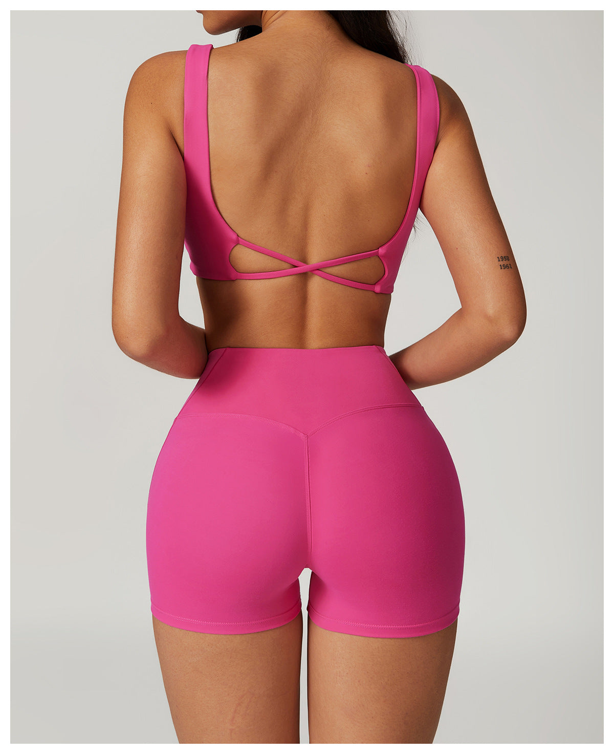 Twisted front sports bra