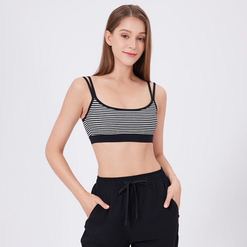 Stipe sports bra