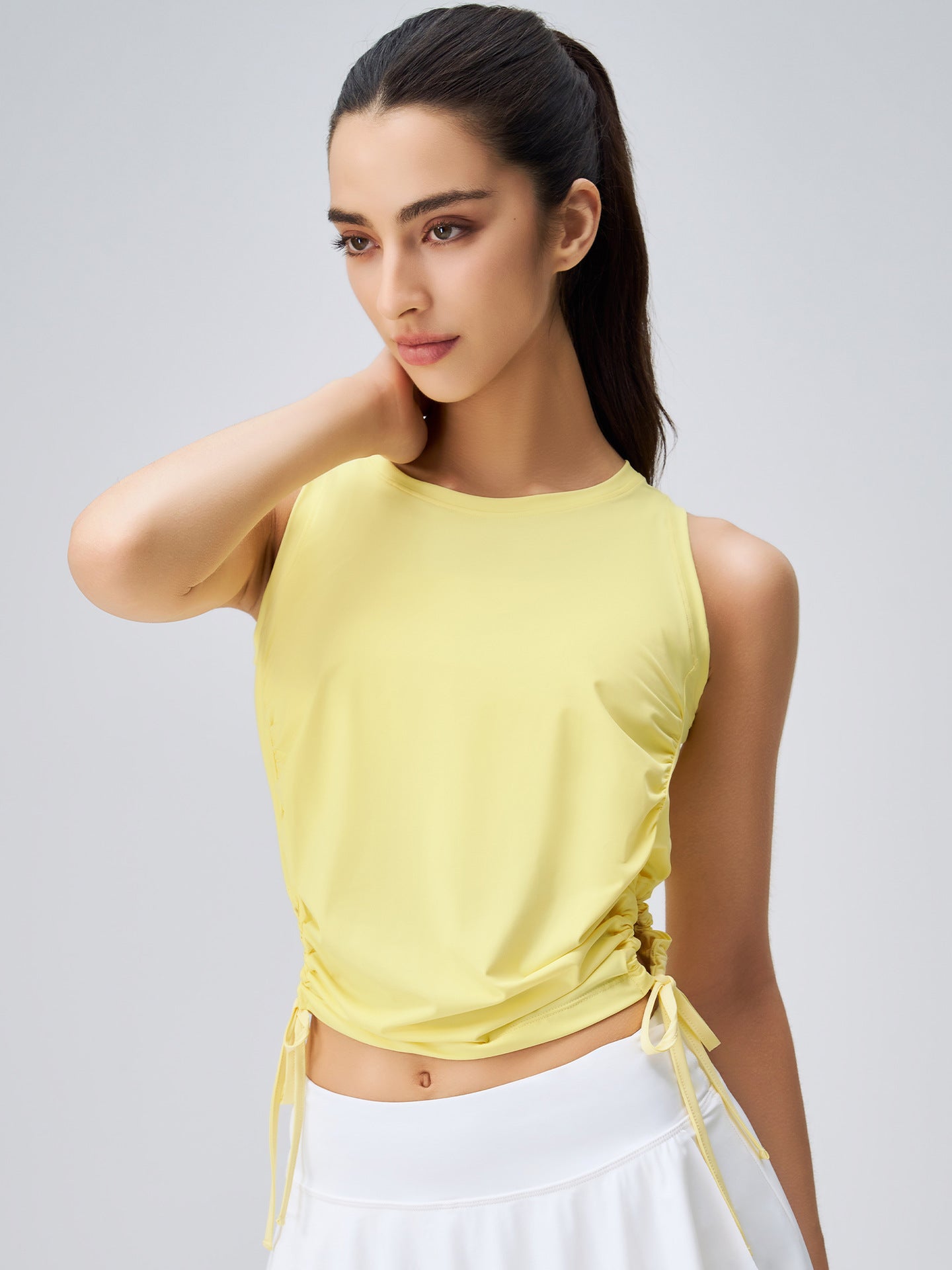 Drawstring top