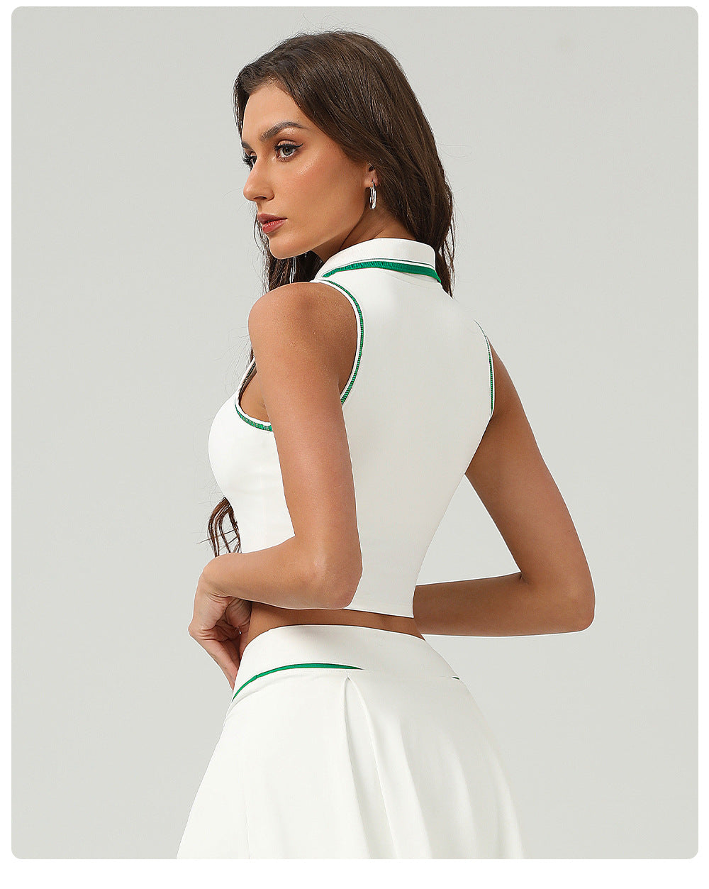 Jacquard detail cropped top