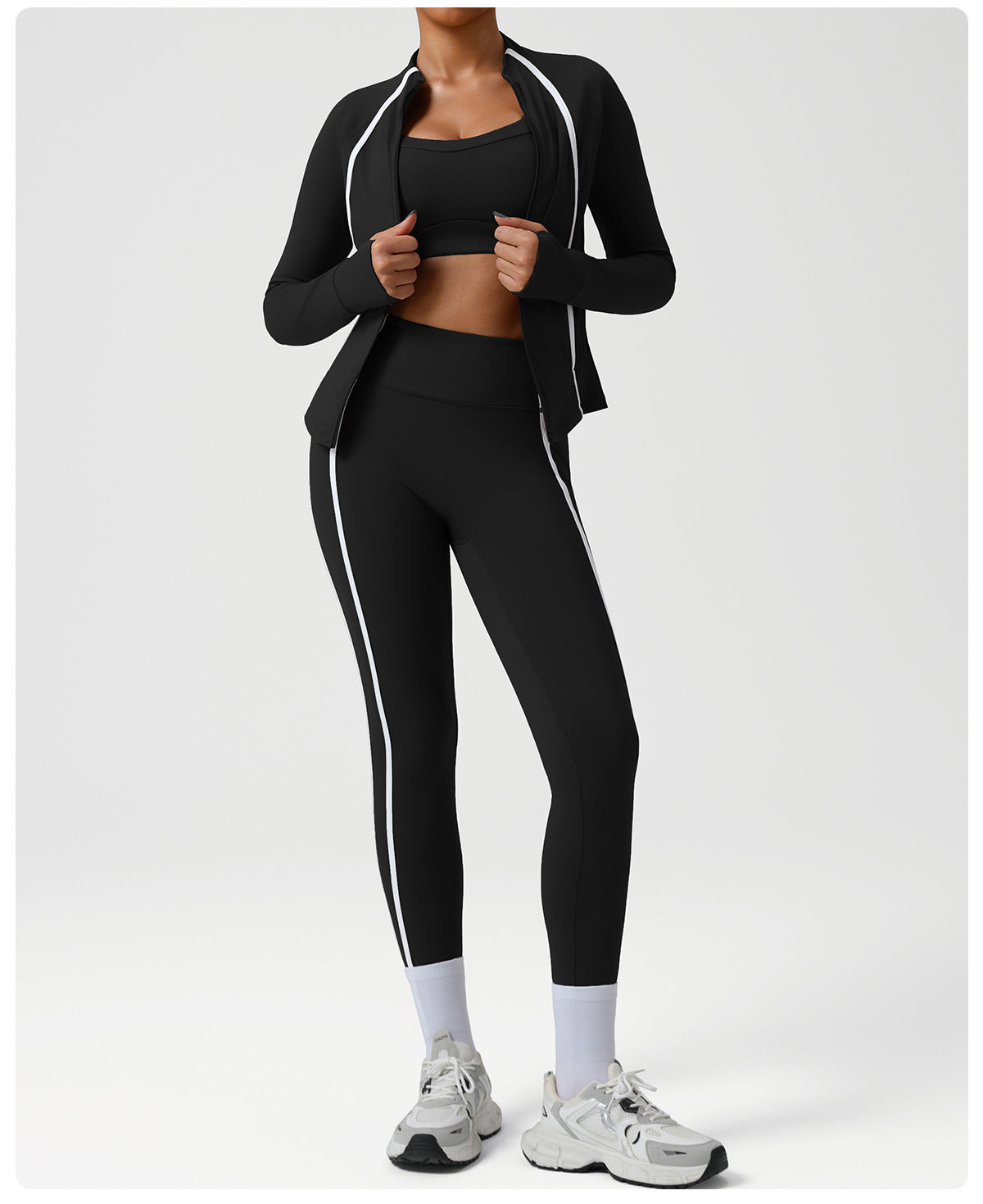 Contrast trim leggings