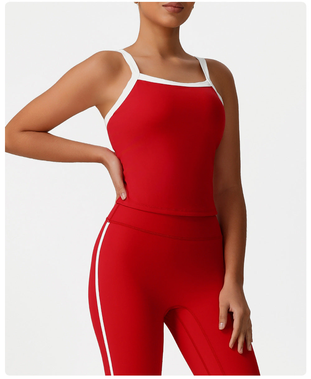 Contrast strap vest