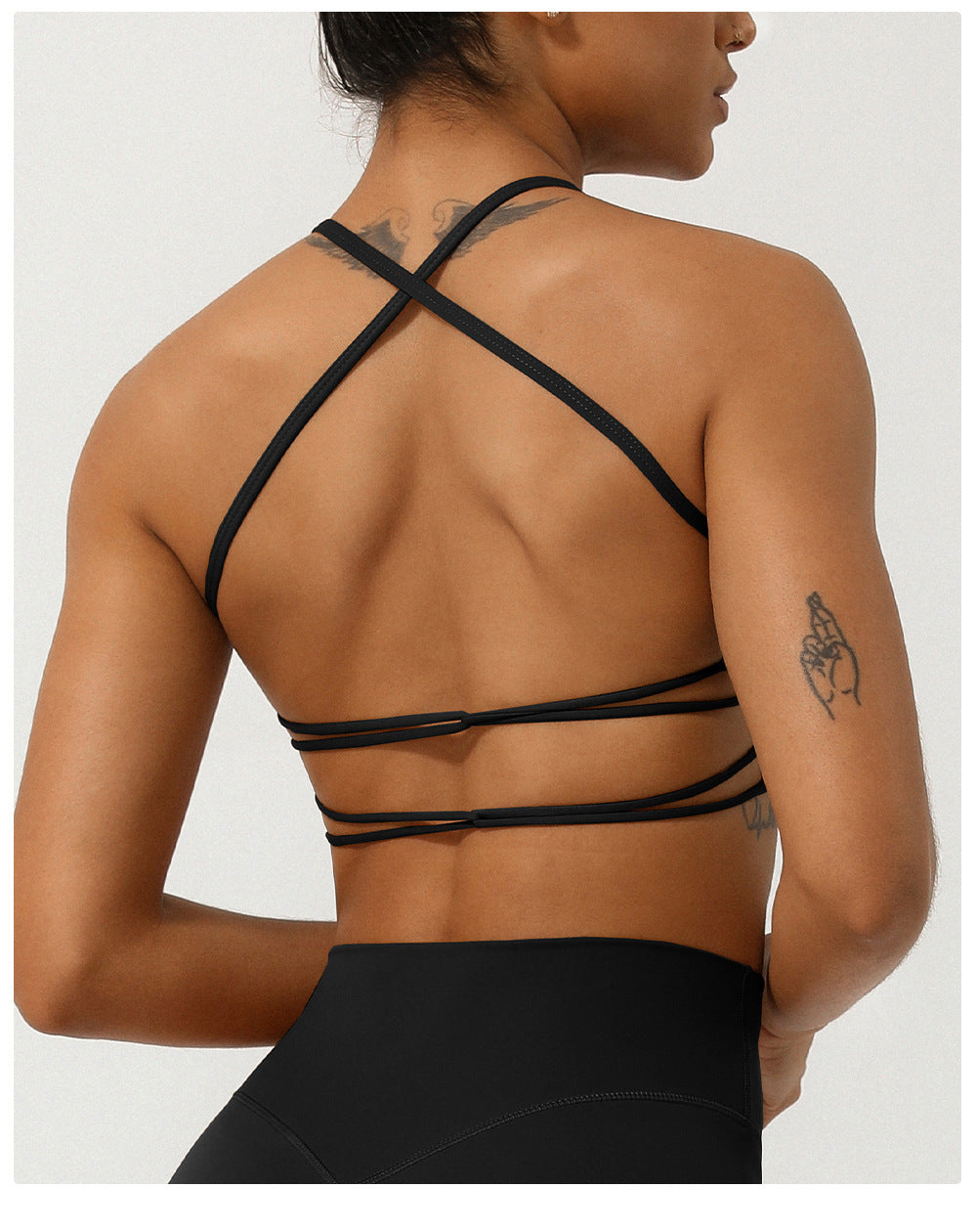 Gathered front sports bra
