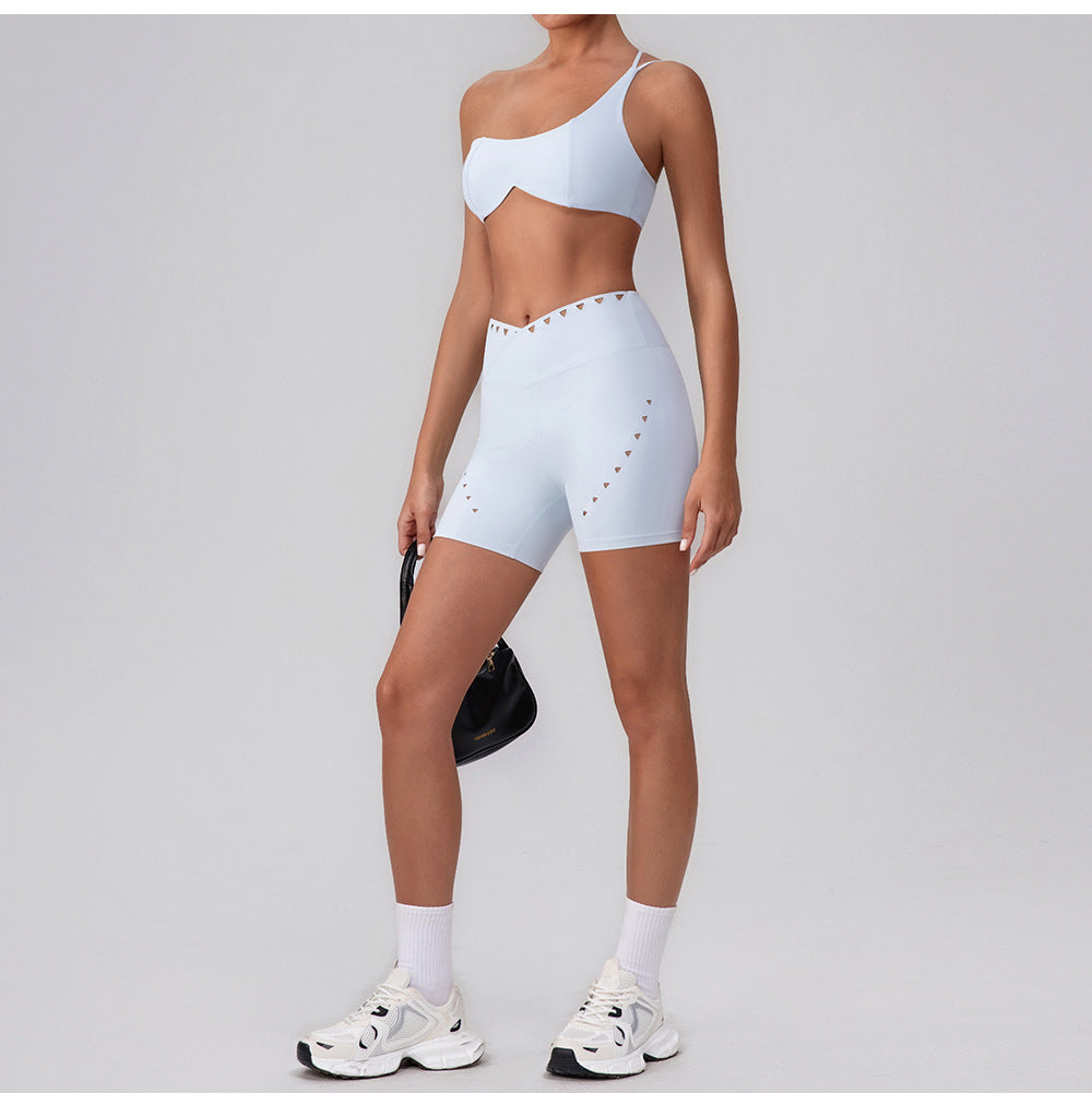 One shoulder sports bra