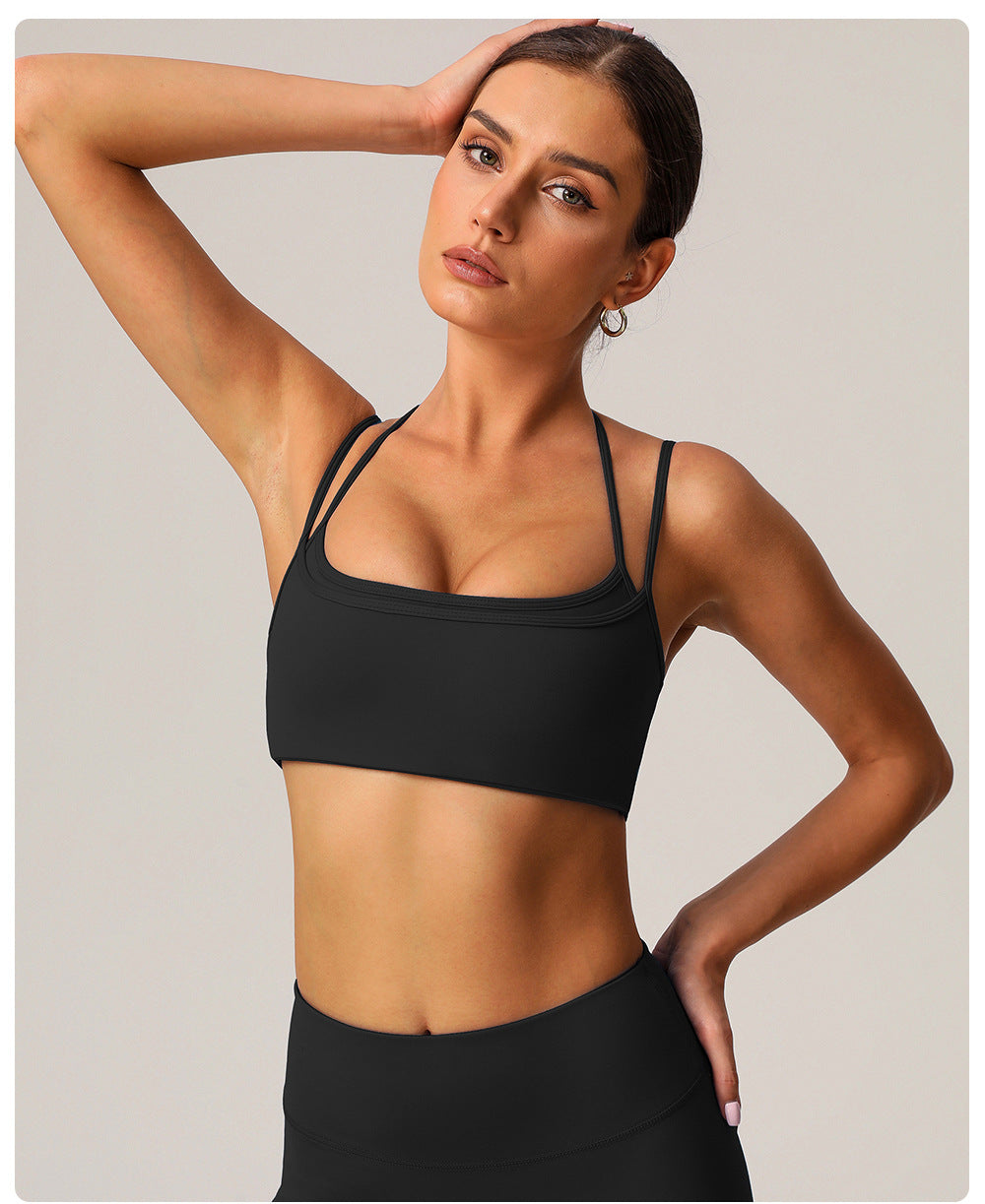 Double strap sports bra