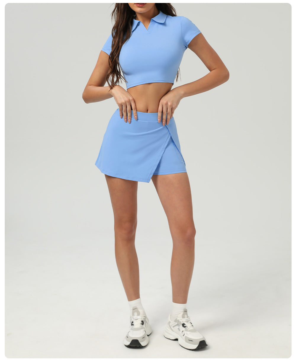 Side slit tennis skirt with pocket
